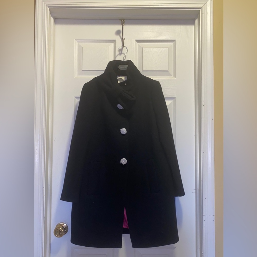 February Sale/ Classic NWOT Kate Spade Black New Bow Thick Winter Coat! Size 4